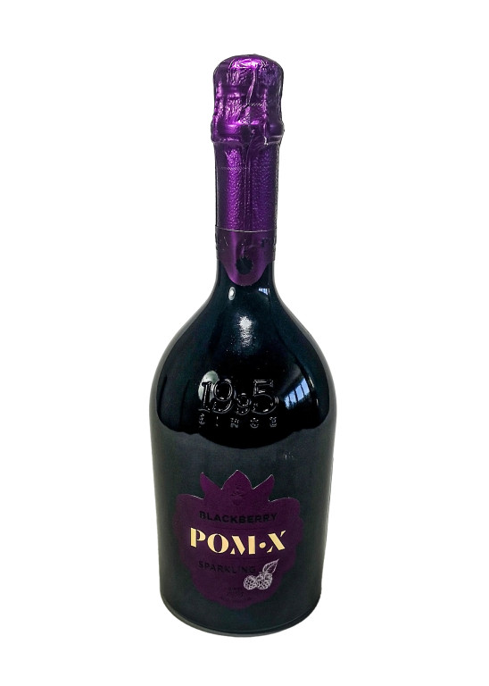 POM-X Blackberry 0,75l 8%, šumivé polosladké ostružinové víno (holá láhev)