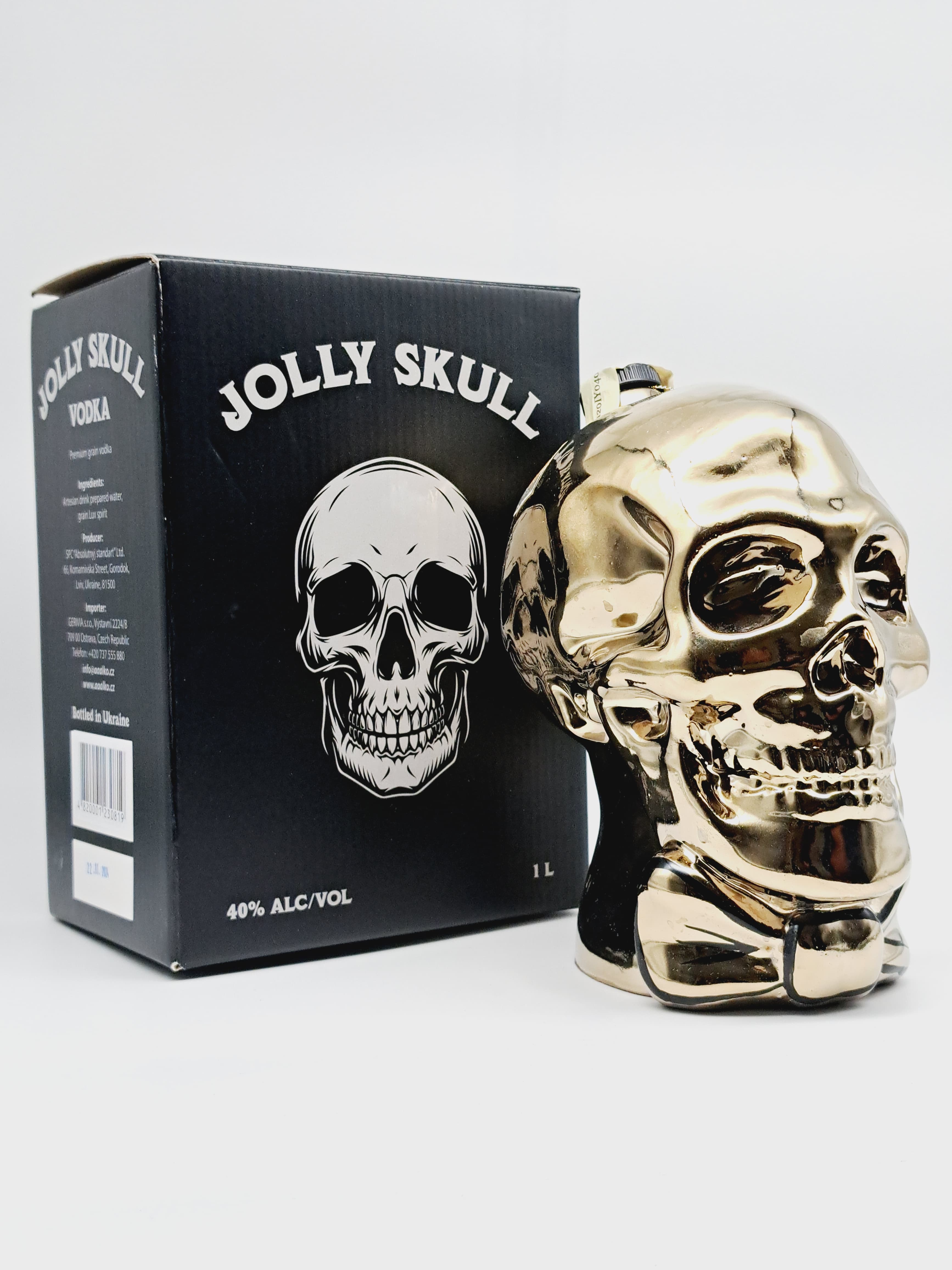 Vodka Jolly Skull Gold 1l 40% (karton)