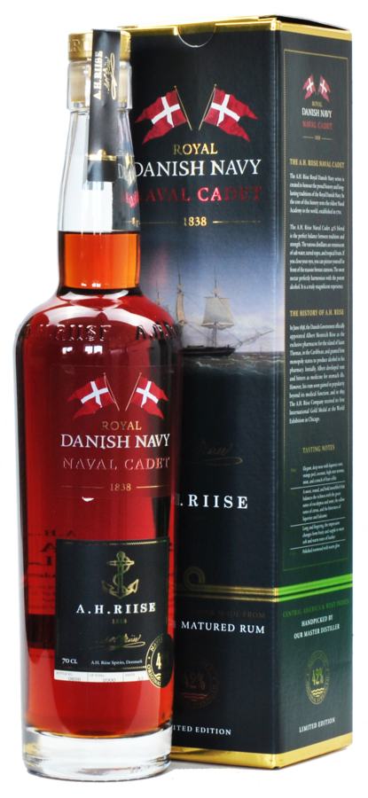A. H. Riise Royal Danish Navy Naval Cadet 42% 0,7 l (holá láhev)
