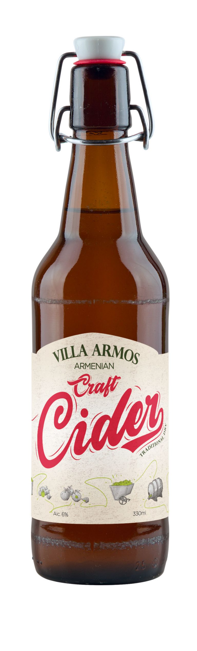 Villa Armos Craft Cider Traditional Dry 0,33l 6% (holá láhev)