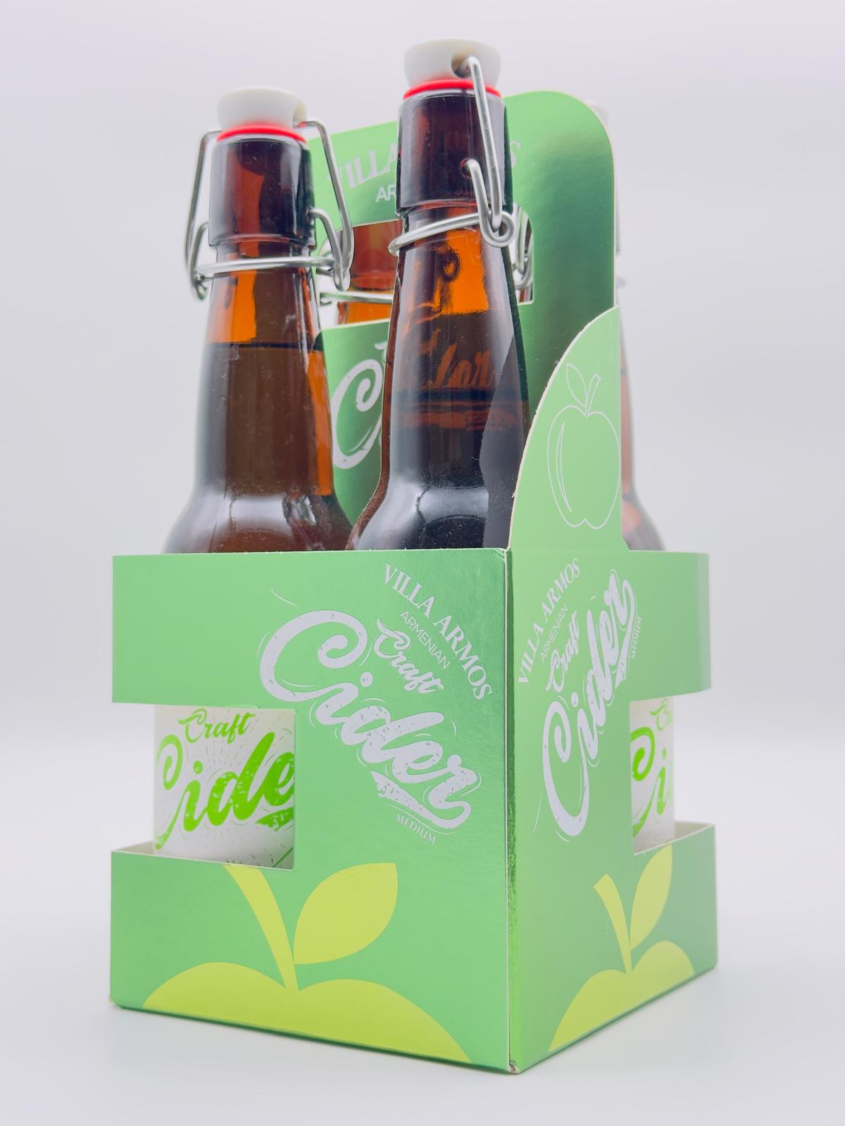 Villa Armos Craft Cider Medium 0,33l 6% (dárkové balení 4 ks)