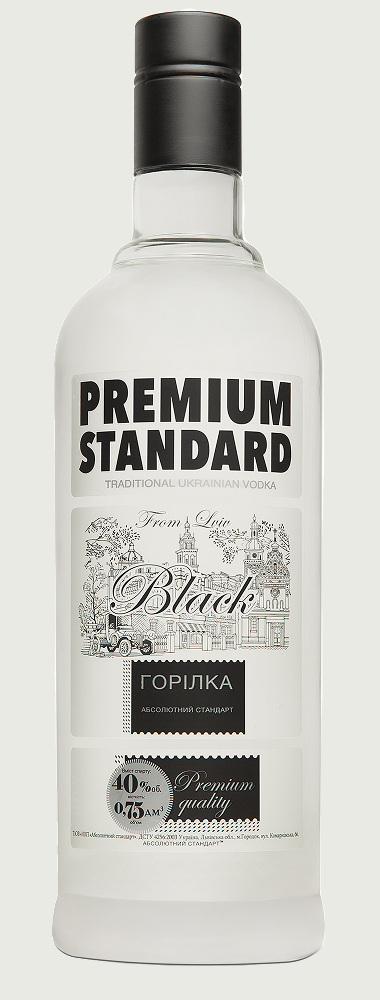 Absolutnyj standard Vodka Premium Black 0,5l 40% (holá láhev)