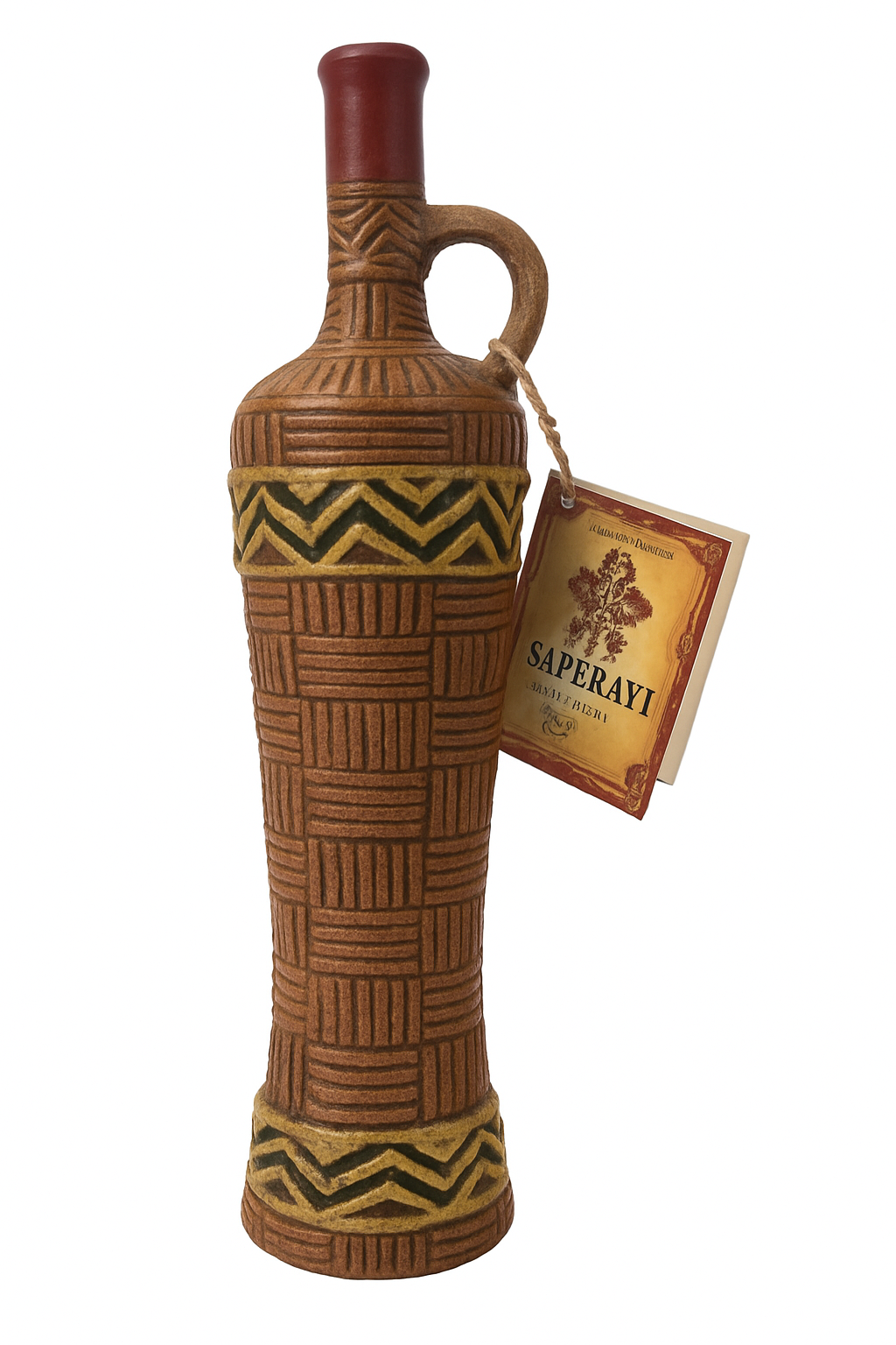 Ninotsminda Saperavi 0,75l suché červené víno (dárkové balení keramika Saamo)