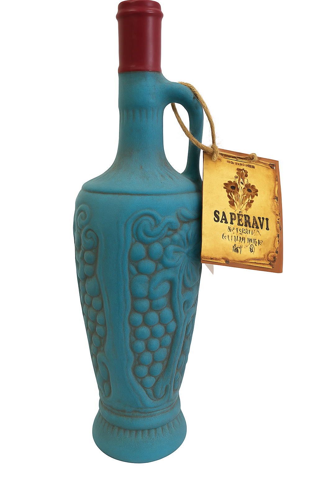 Ninotsminda Saperavi 0,75l suché červené víno (dárkové balení keramika Kakheti)