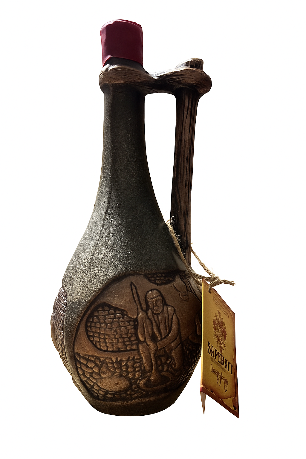 Ninotsminda Saperavi 0,75l suché červené víno (dárkové balení keramika Tamada)