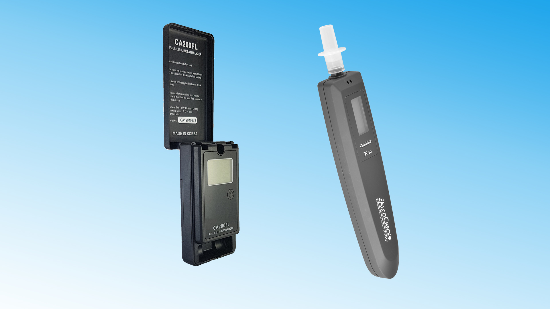 Porovnanie CAOS CA200FL a AlcoCheck X20