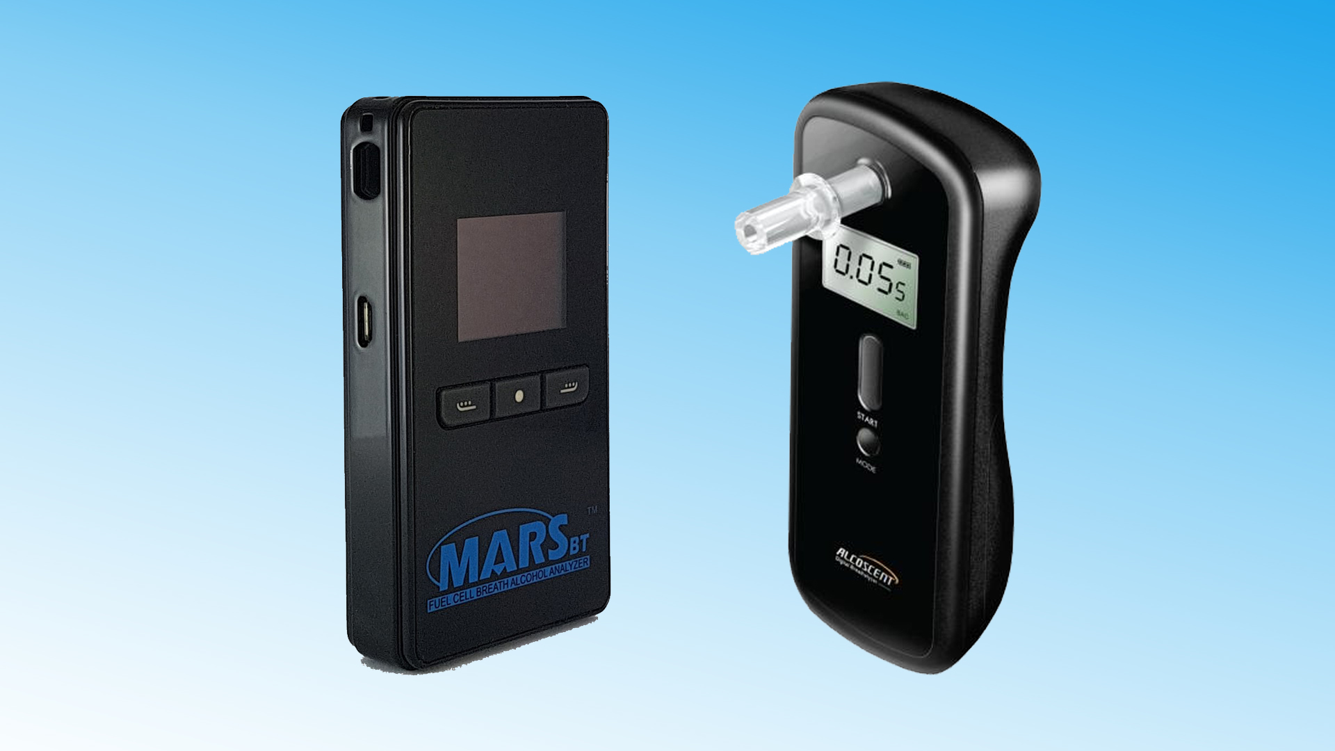 Porovnanie Alcovisor Mars BT a Alcoscent DA-8000