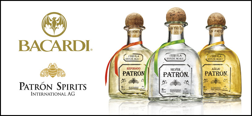 Bacardi získala 100% podíl společnosti Patrón Spirits International AG za 5,1 miliardy dolarů