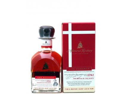 Admiral Rodney HMS Monarch Rum St Lucia Rom 40 alc p