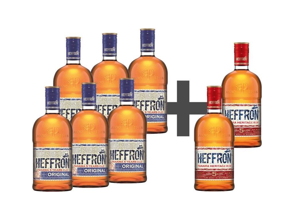 4793 heffron panama original rum 38 6x700ml 2x heritage 5yo 700ml zdarma