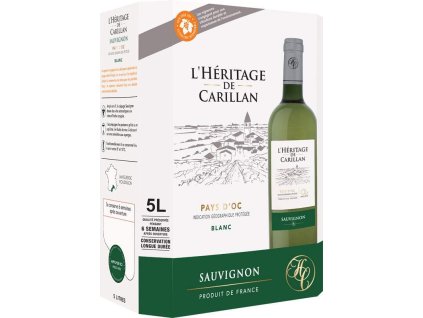 4289 l heritage de carillan sauvignon blanc bib 5l