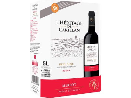 4301 l heritage de carillan merlot igp 5l bib