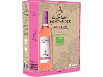 4325 la fontaine saint andre mediterranee rose igp bio 3l bib