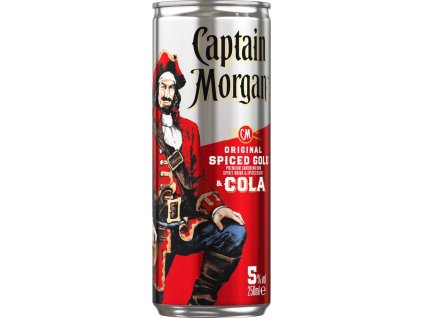 6434 captain morgan spiced gold cola 5 250ml plech