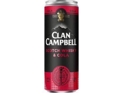 6437 clan campbell whisky cola 6 250ml plech