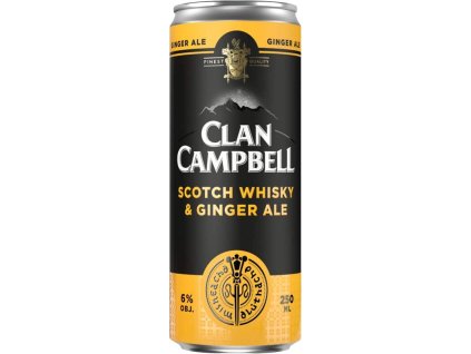 6440 clan campbell whisky ginger ale 6 250ml plech