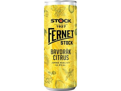 6443 fernet stock bavorak citrus 6 250ml plech