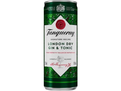 6470 tanqueray london dry gin tonic 6 5 250ml plech