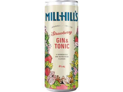 6479 millhill s gin tonic strawberry 6 250ml plech