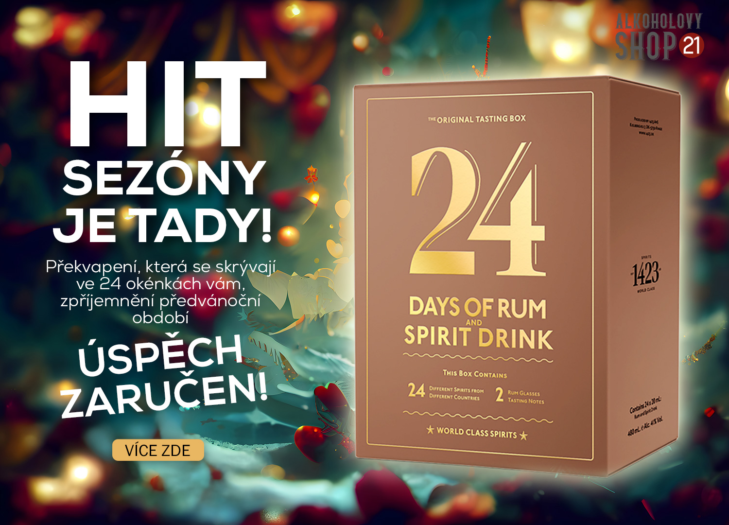 1423 Aps 24 Days Of Rum 2025 Mocha Edition 24x 0,02 l + 2x sklenička