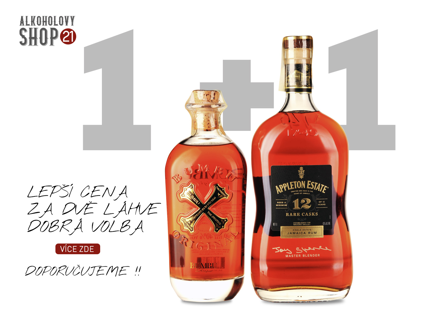 Bumbu Original 15y 40% 0,7 l + Appleton Estate Rare cask 12 YO 1l 43%