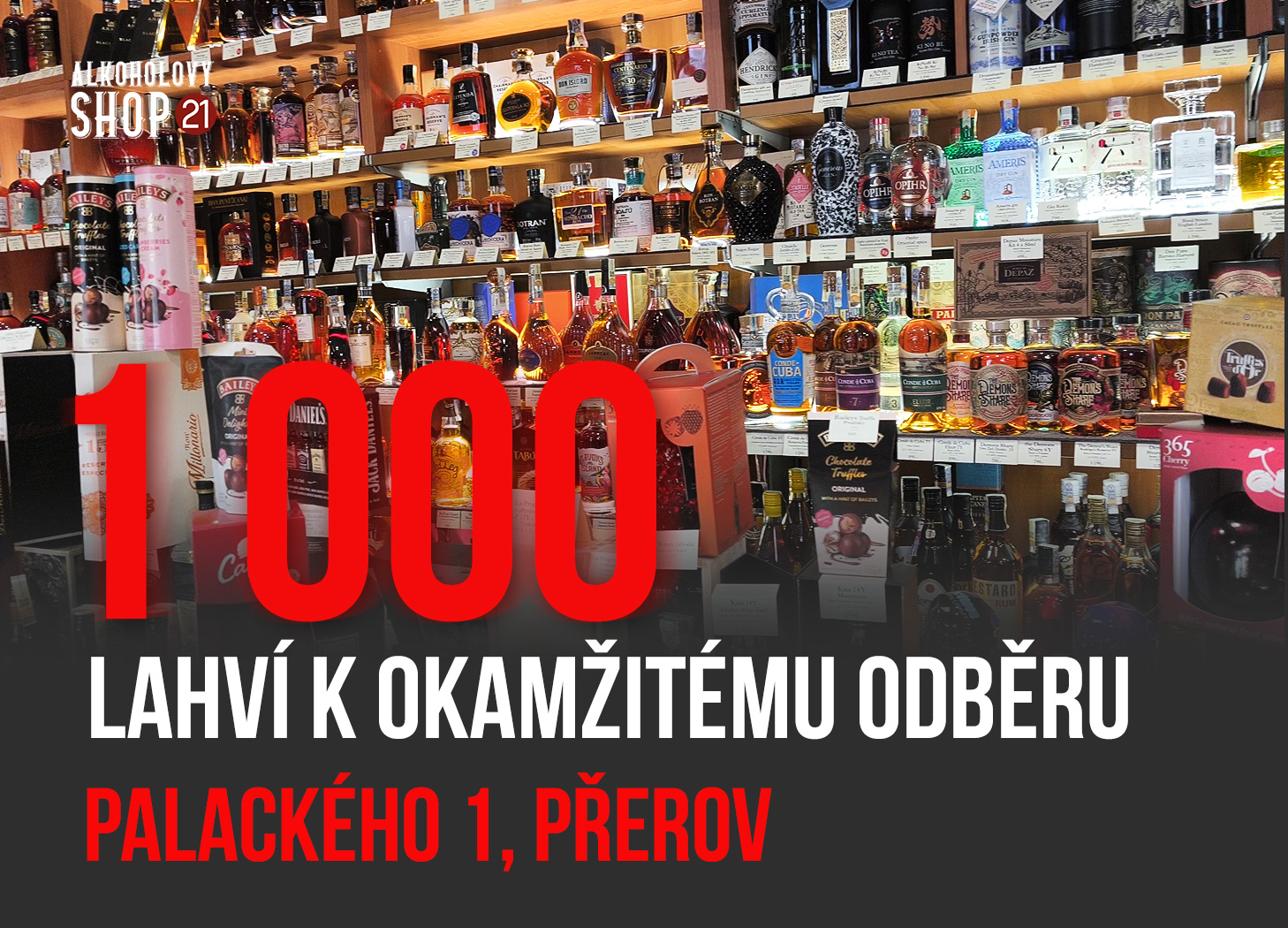 Prodejna prémiového a luxusního alkoholu Přerov