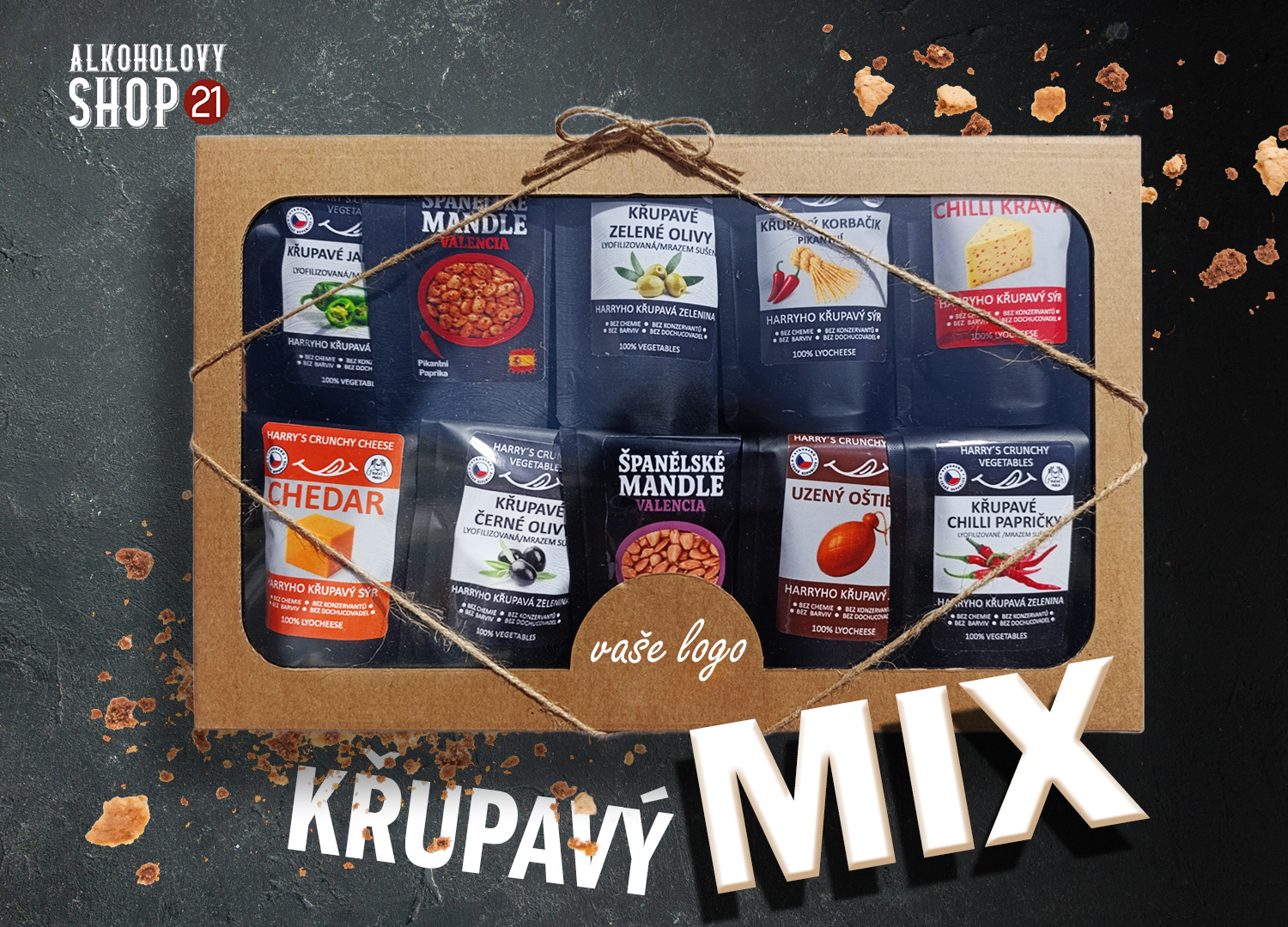 Křupavý mix pikantních a uzených sýrů