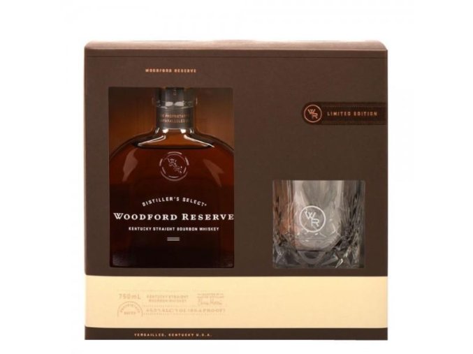 Woodford Reserve 0,7l 43,2% + 1x sklo