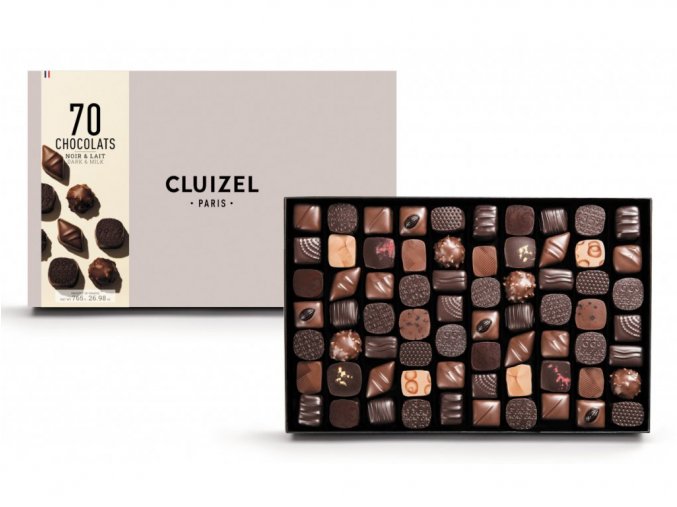 4639 michel cluizel bonboniera chocolats noir a lait 70 cokobanka 768