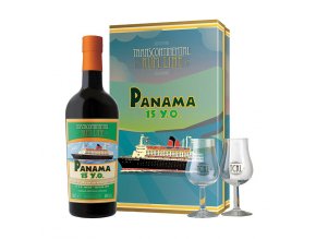 Transcontinental Rum Line 2003 Panama glass set 43% 0.7l