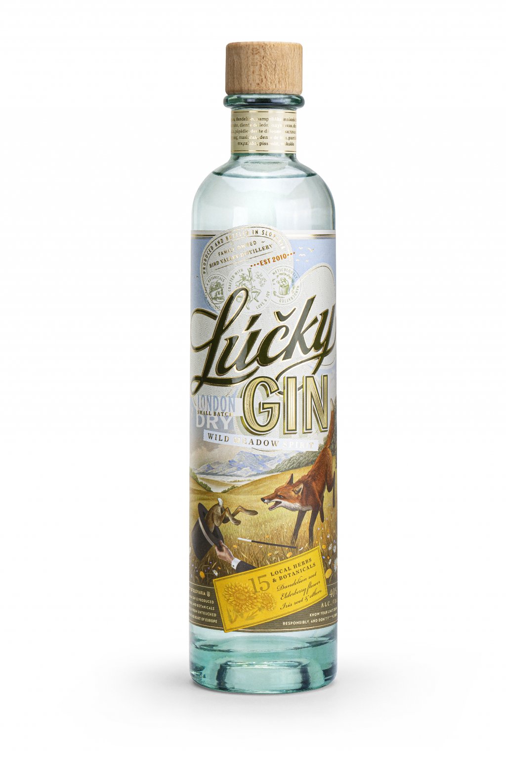 Lúčky Gin 0,7l 40% (čistá fľaša)