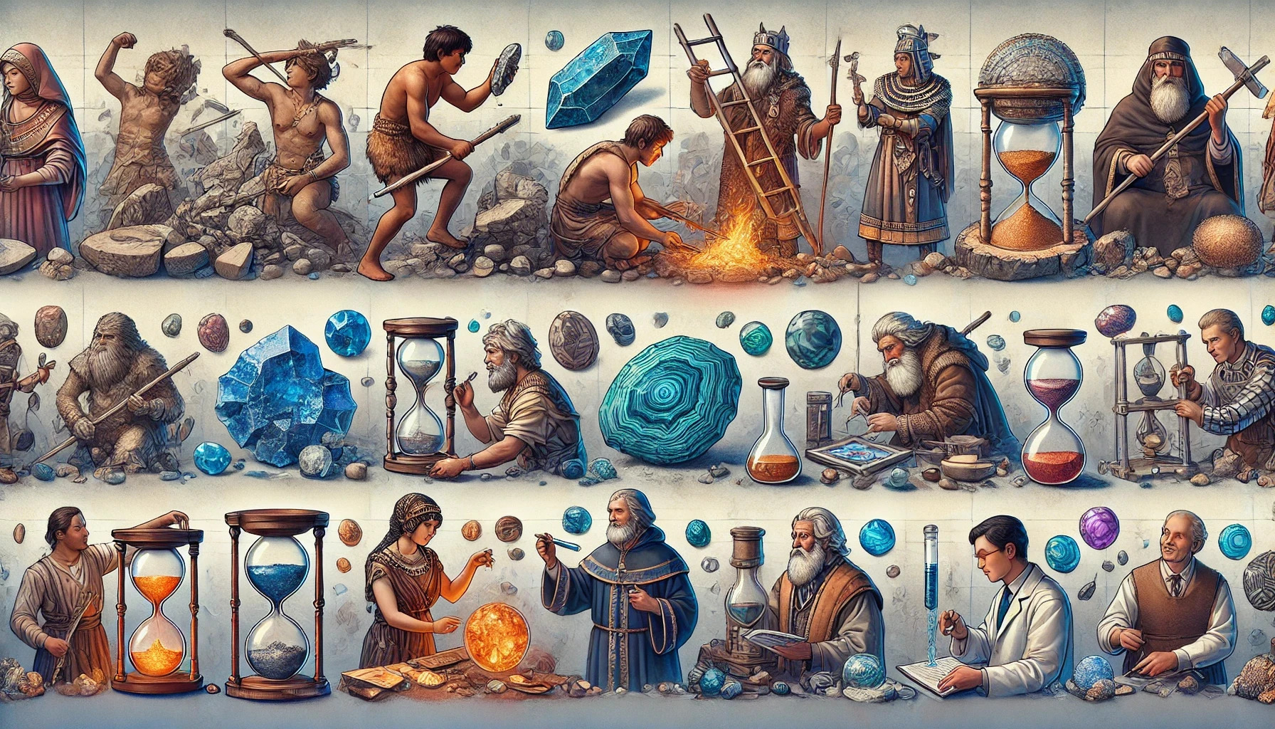 Historie minerálních nárámků