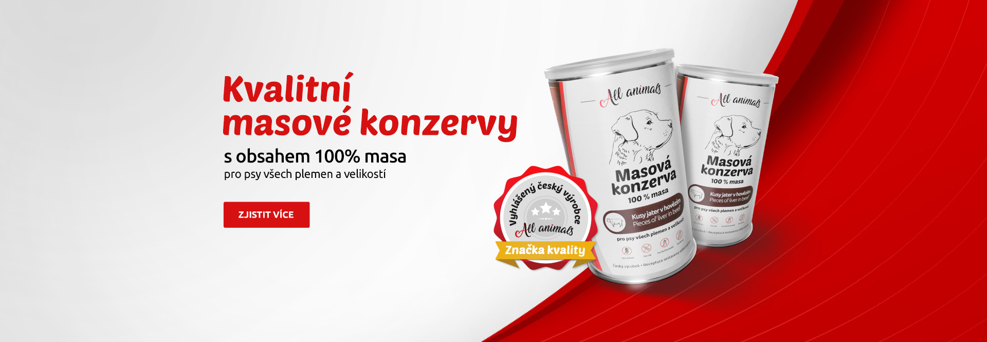 Kvalitní konzervy pro psy 100% masa