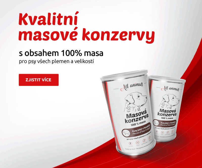 Kvalitní konzervy pro psy 100% masa