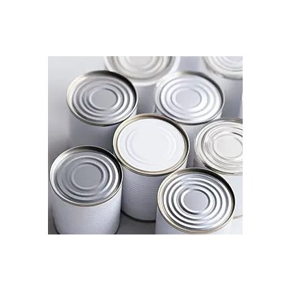 pngtree a pile of white food cans with labels arranged the background image 17898749