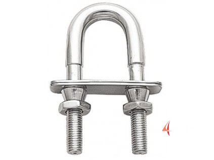 Nerezový U-svorník s bezpečnostní maticí (Provedení M12, L1 - 58 mm, L - 120 mm, d - 14 mm, A - 50 mm)