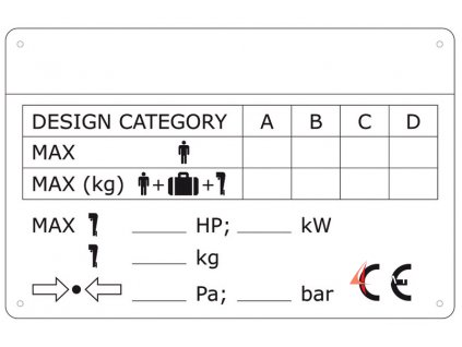 CE lodní identifikační štítek pro přívěsné motory
