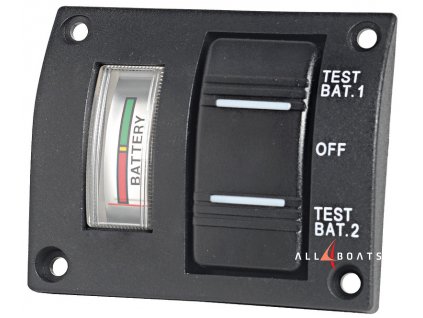 Analogový voltmetr na 2 baterie IP56