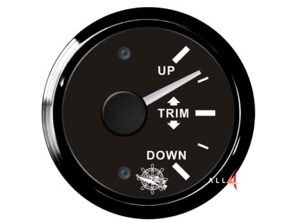 Ukazatel trimu 0/190 ohm (Barva Bílý ciferník, stříbrný rámeček)