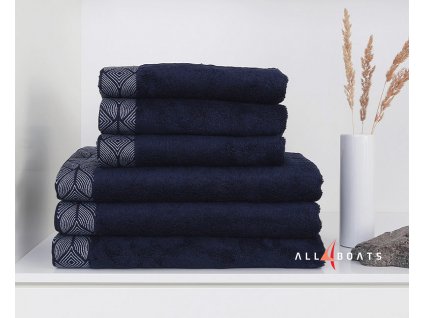 4161 1 rucnik beech navy tmave modra 50x100cm