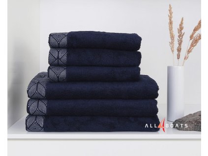 4164 1 rucnik beech navy tmave modra 70x140cm
