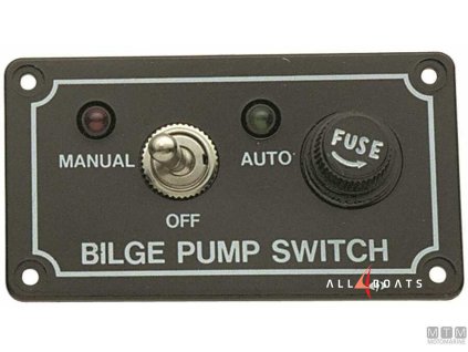 Bilge Pump Control Panel 12/24 V – ovládací panel pro lodní čerpadla, třípolohový přepínač AUTO-OFF-MAN