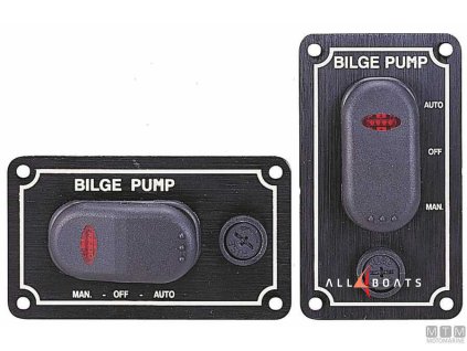 Bilge Pump Control Panel 12 V Fail-Safe – třípolohový přepínač ON-OFF-AUTO pro lodní čerpadla
