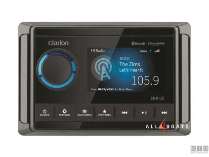 Clarion CMM-30 Marine Stereo – marine audio jednotka s Bluetooth a USB