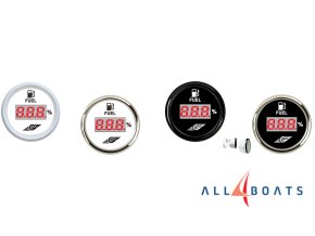 Digitální palivoměr GNF 10 - 180 Ohm (Barva Nerezový rámeček a černý ciferník)