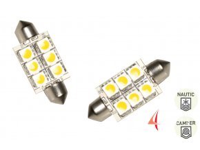 Sufit žárovka 6 LED SMD5050 (Barva Studená bílá)
