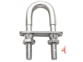 Nerezový U-svorník s bezpečnostní maticí (Provedení M12, L1 - 58 mm, L - 120 mm, d - 14 mm, A - 50 mm)