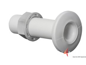 Plastová průchodka se závitem (rozměr A - 26, C - 80, D - 51, 3/4 ")