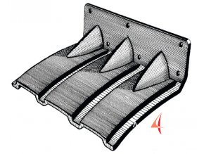 Trimovací klapky ze zesíleného polyeyhylenu (Provedení 380 x 260mm. Pro lodě 6 - 8m)