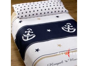 3188 bavlnena souprava povleceni royal chic namornicke motivy 140 x 200 marine business
